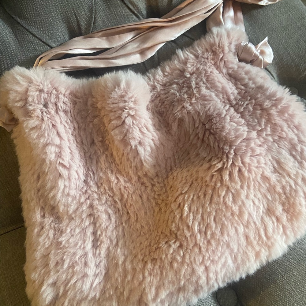 Luxurious Pink Fur Tote Bag